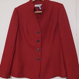Tahari Arthur S. Levine women's red suit blazer